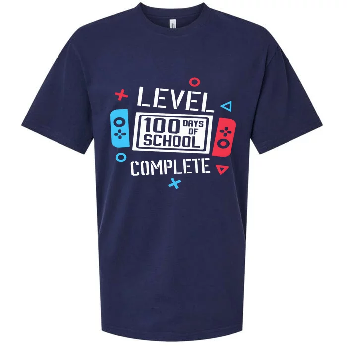 Level 100 Day Of School Completed Back To School Game Controller Sueded Cloud Jersey T-Shirt