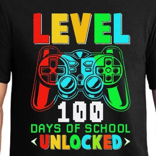 Level 100 Days Of School Unlocked Gamer Video Games Pajama Set