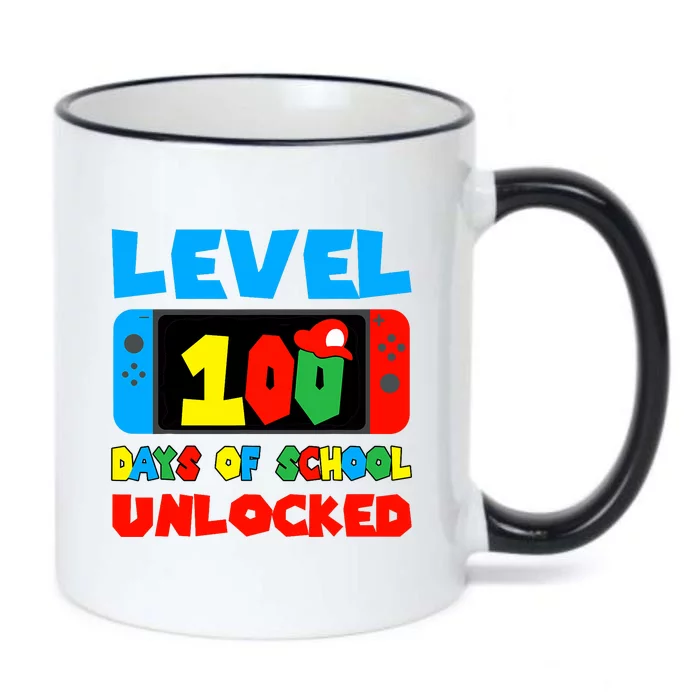 Level 100 Days Of School Unlocked Video Games Black Color Changing Mug