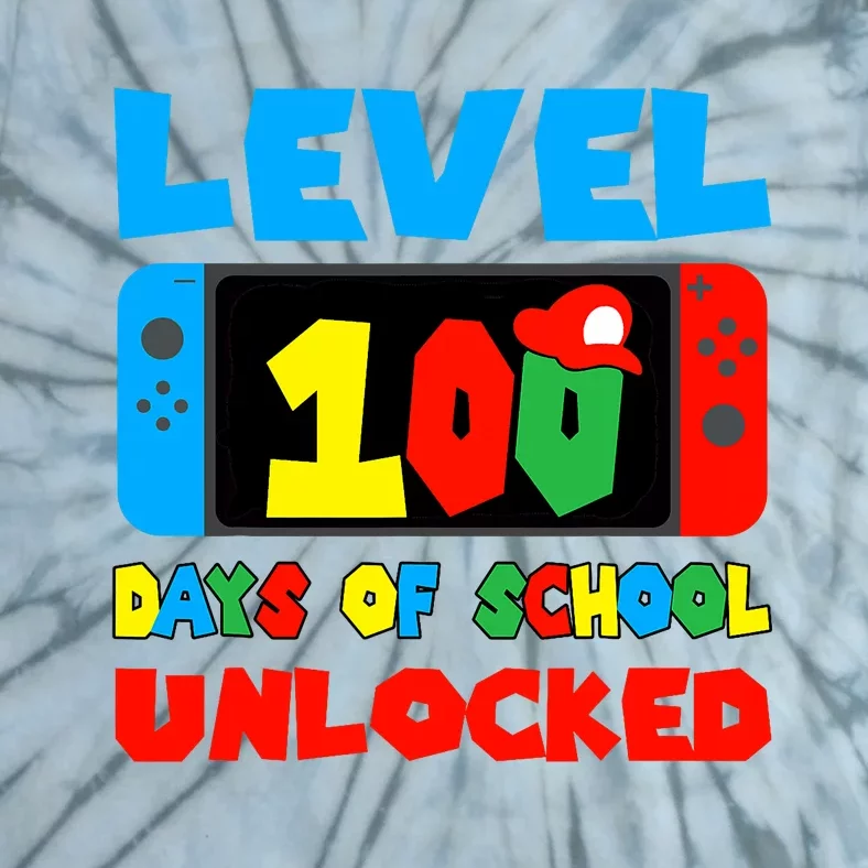 Level 100 Days Of School Unlocked Video Games Tie-Dye T-Shirt