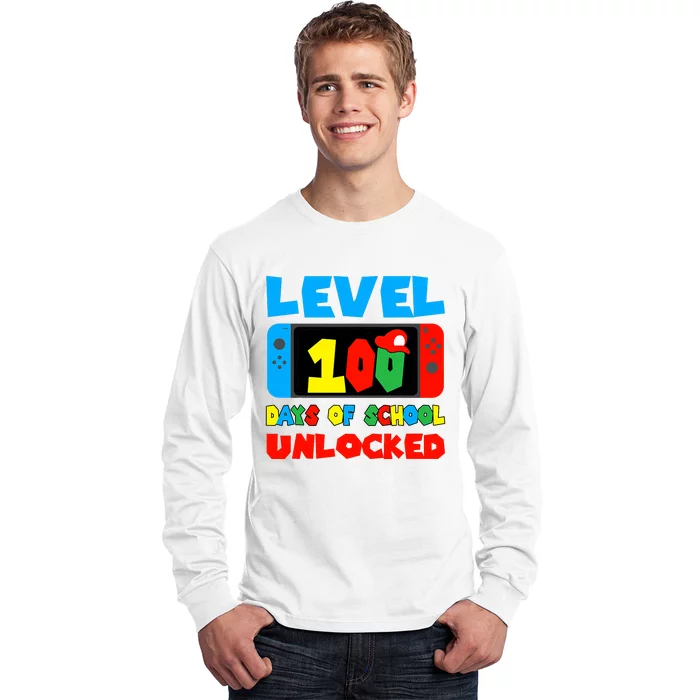 Level 100 Days Of School Unlocked Video Games Long Sleeve Shirt