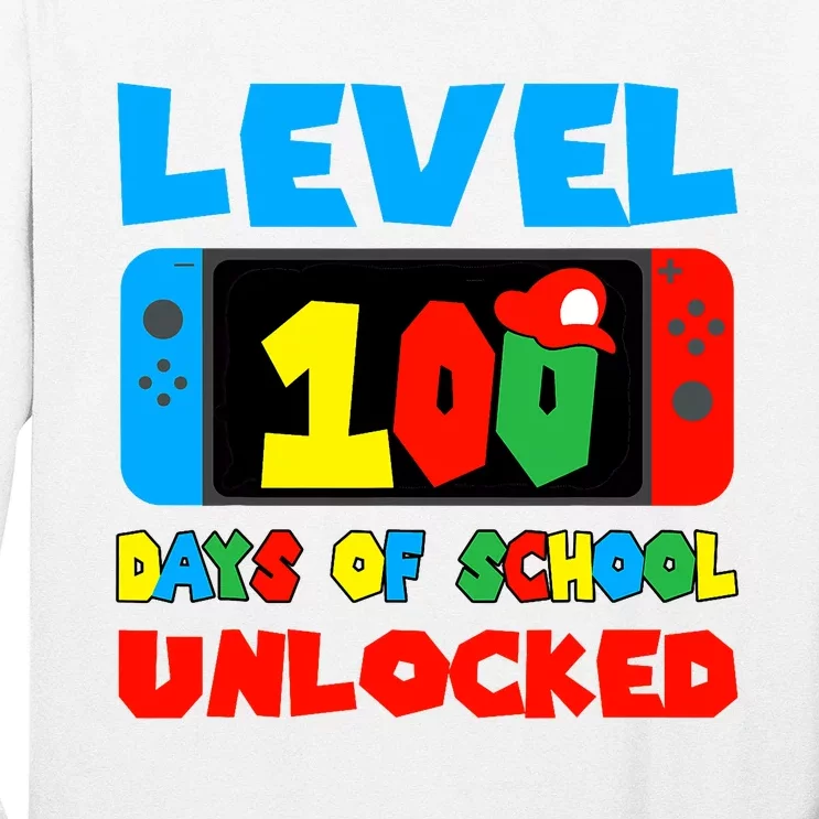 Level 100 Days Of School Unlocked Video Games Long Sleeve Shirt