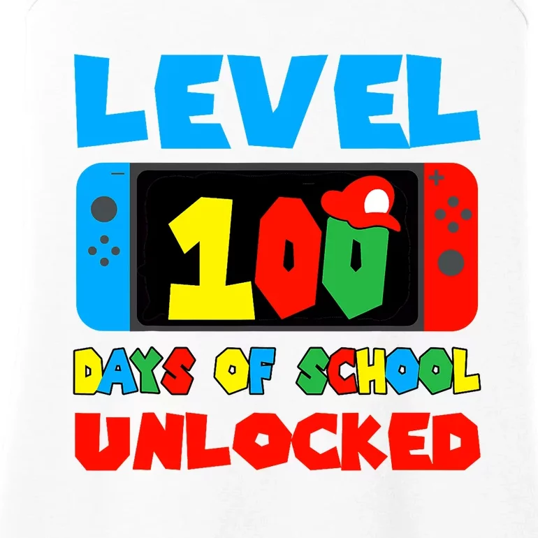 Level 100 Days Of School Unlocked Video Games Ladies Essential Tank