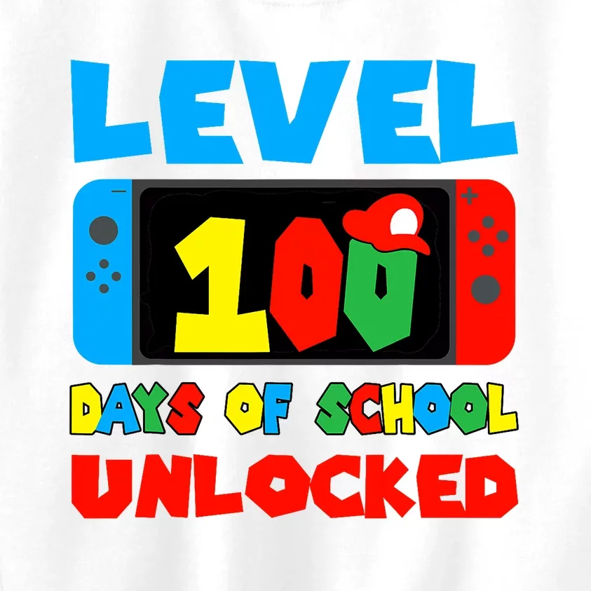 Level 100 Days Of School Unlocked Video Games Kids Sweatshirt