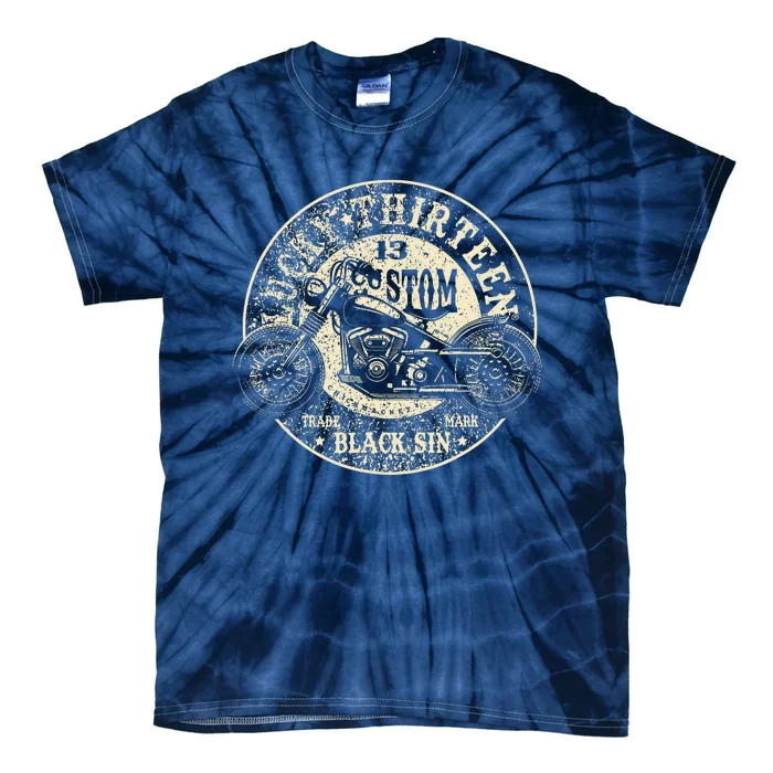 Lucky 13 Speed Motor T For Vintage Black Sin Tie-Dye T-Shirt