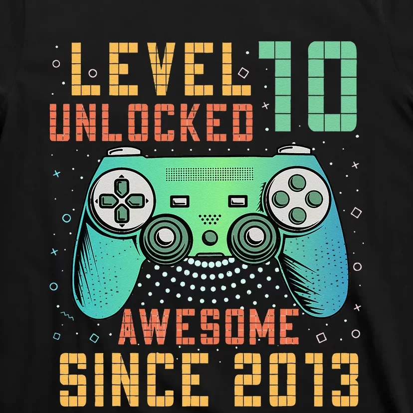 Level 10 Unlocked 10th Birthday 10 Year Old Boy Gifts Gamer T-Shirt