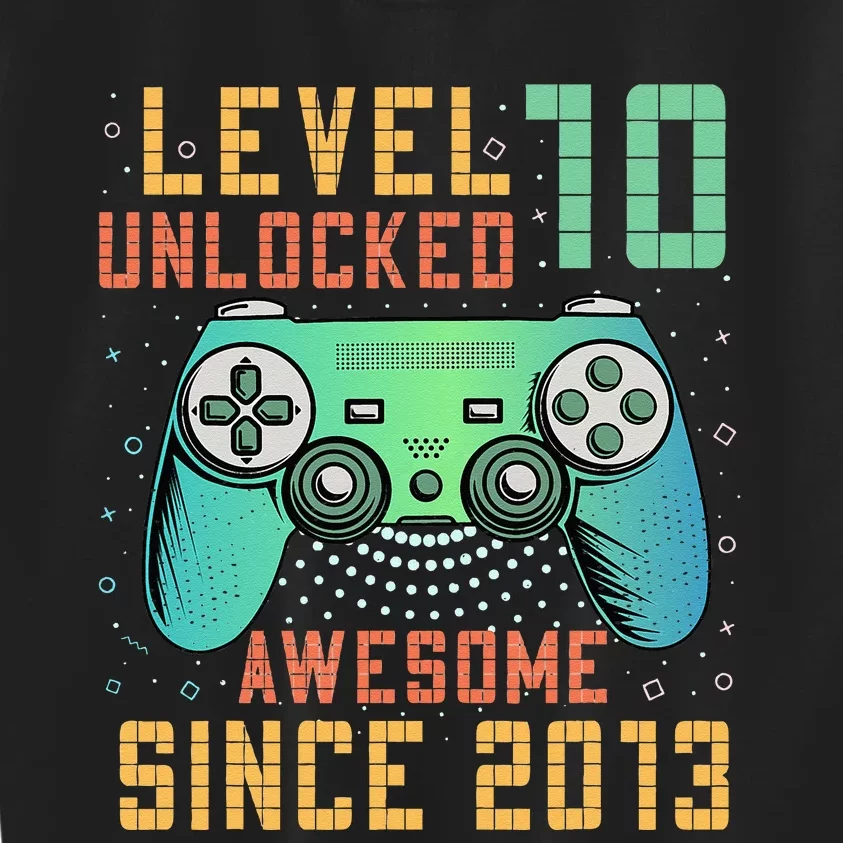 Level 10 Unlocked 10th Birthday 10 Year Old Boy Gifts Gamer Kids Sweatshirt