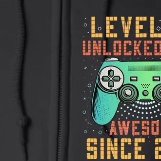 Level 10 Unlocked 10th Birthday 10 Year Old Boy Gifts Gamer Full Zip Hoodie