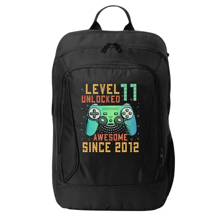 Level 11 Unlocked 11th Birthday 11 Year Old Boy Gifts Gamer City Backpack