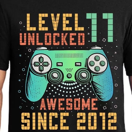 Level 11 Unlocked 11th Birthday 11 Year Old Boy Gifts Gamer Pajama Set