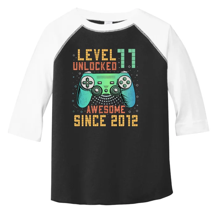 Level 11 Unlocked 11th Birthday 11 Year Old Boy Gifts Gamer Toddler Fine Jersey T-Shirt