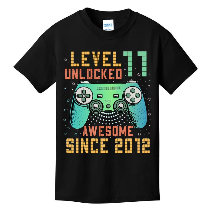 Level 11 Unlocked 11th Birthday 11 Year Old Boy Gifts Gamer Kids T-Shirt