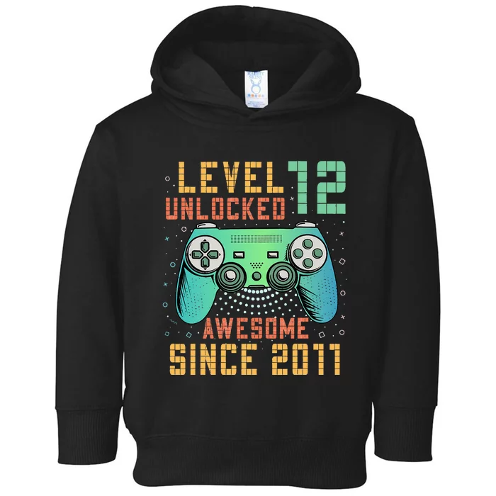 Level 12 Unlocked 12th Birthday 12 Year Old Boy Gifts Gamer Toddler Hoodie