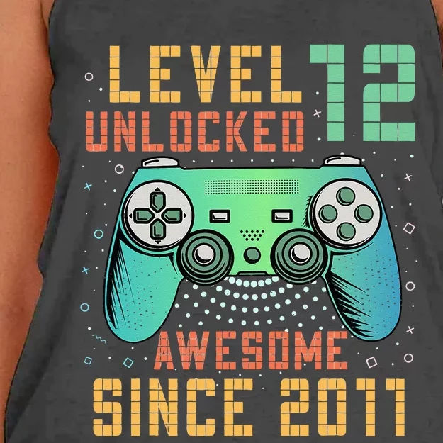 Level 12 Unlocked 12th Birthday 12 Year Old Boy Gifts Gamer Women's Knotted Racerback Tank