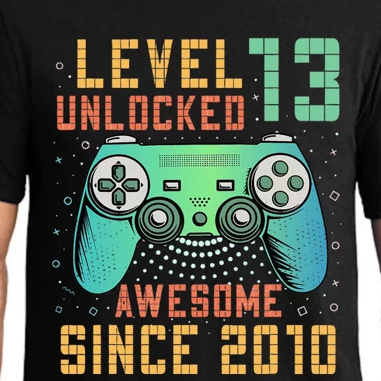 Level 13 Unlocked 13th Birthday 13 Year Old Boy Gifts Gamer Pajama Set