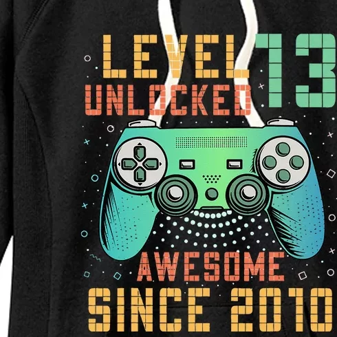 Level 13 Unlocked 13th Birthday 13 Year Old Boy Gifts Gamer Women's Fleece Hoodie