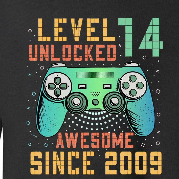 Level 14 Unlocked 14th Birthday 14 Year Old Boy Gifts Gamer Toddler Sweatshirt