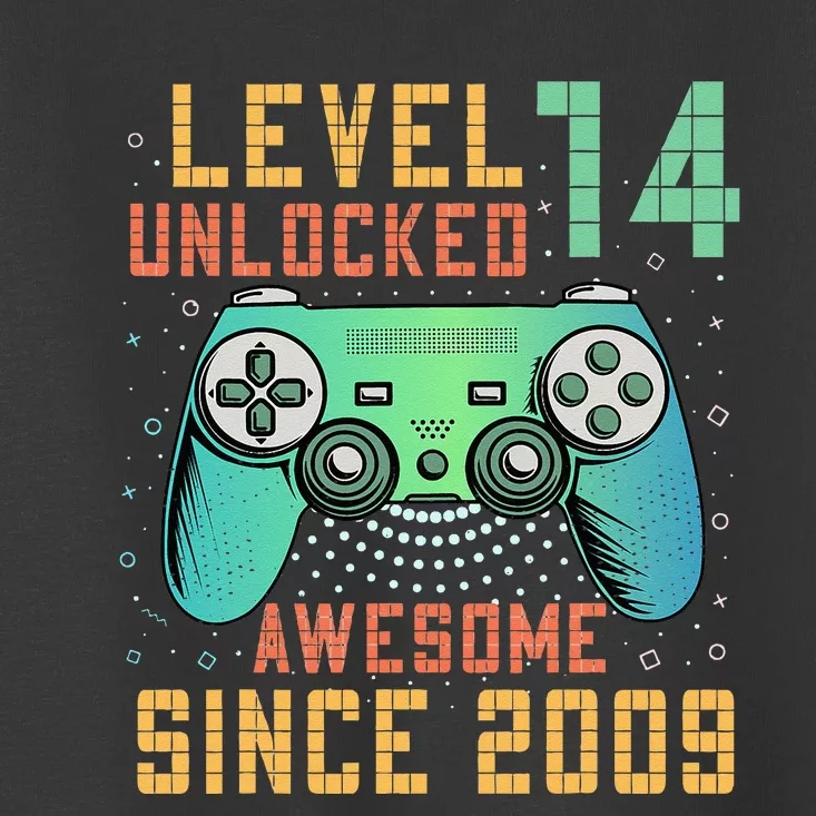 Level 14 Unlocked 14th Birthday 14 Year Old Boy Gifts Gamer Toddler T-Shirt