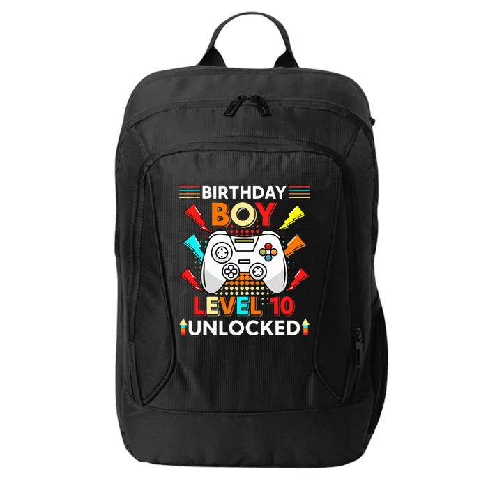 Level 10 Unlocked Video Gamer 10th Birthday Gamer . City Backpack