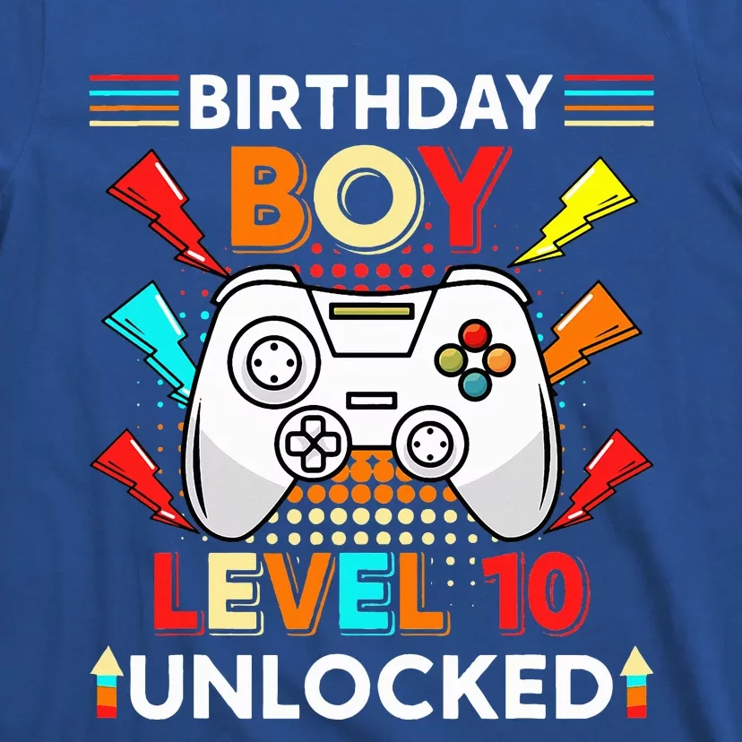 Level 10 Unlocked Video Gamer 10th Birthday Gamer . T-Shirt