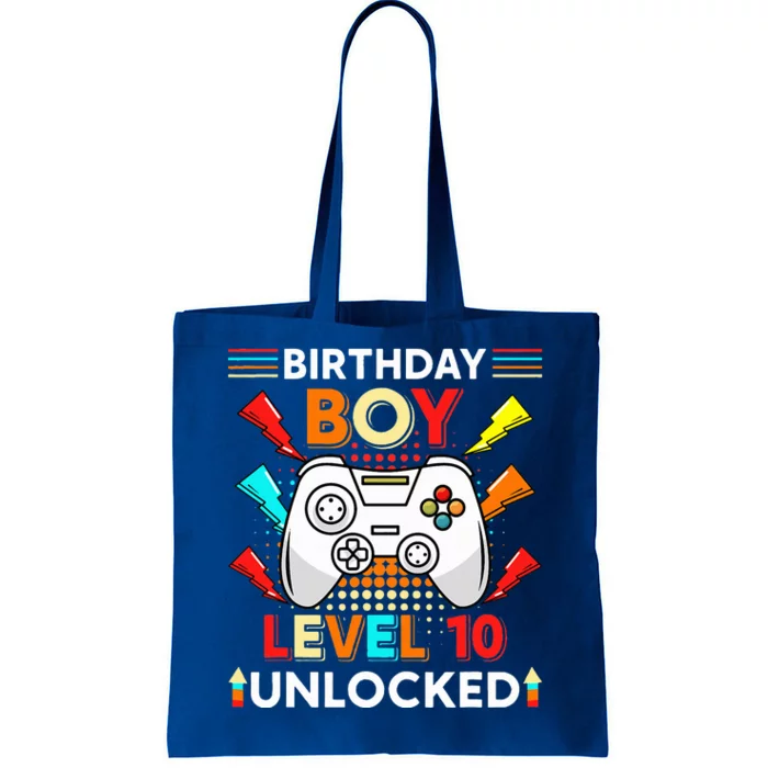 Level 10 Unlocked Video Gamer 10th Birthday Gamer . Tote Bag