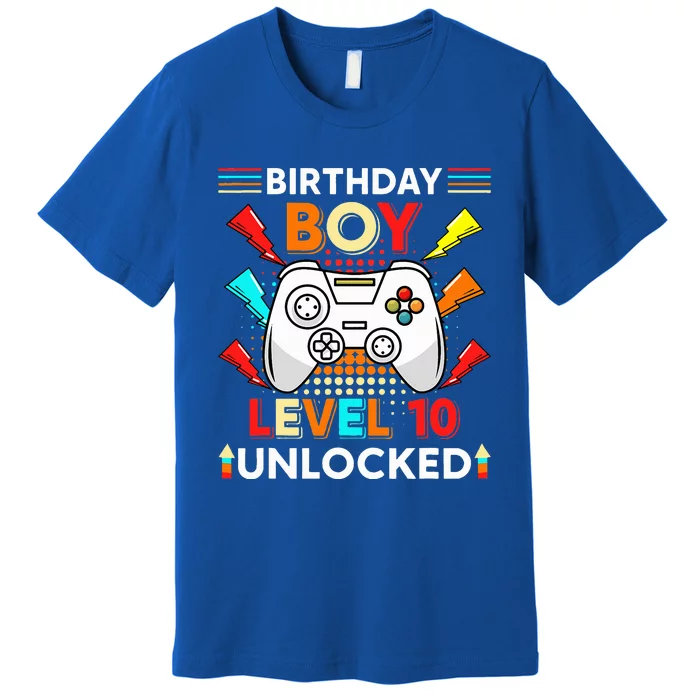 Level 10 Unlocked Video Gamer 10th Birthday Gamer . Premium T-Shirt