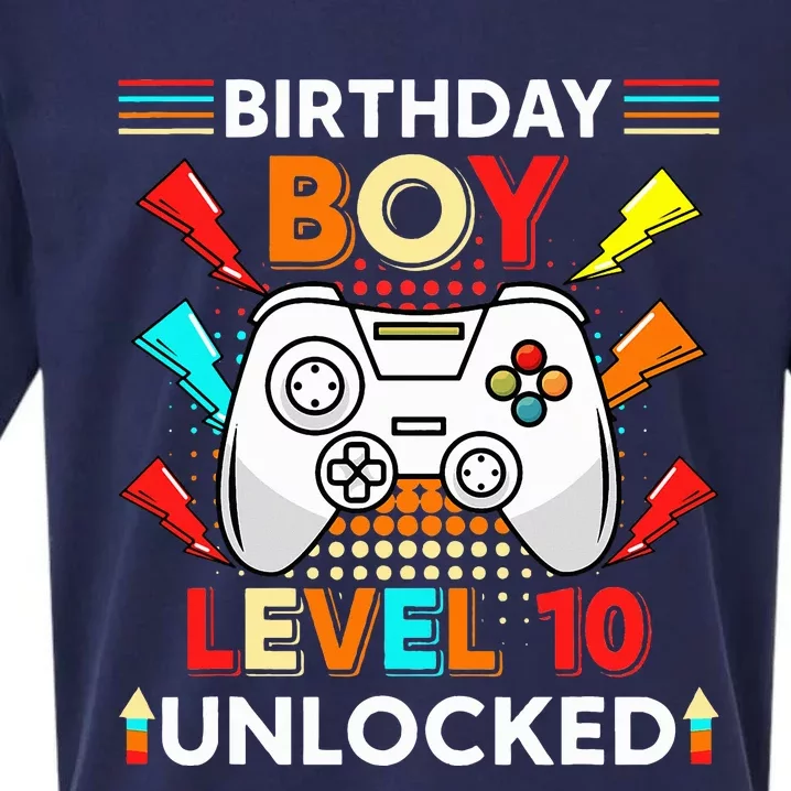 Level 10 Unlocked Video Gamer 10th Birthday Gamer . Sueded Cloud Jersey T-Shirt