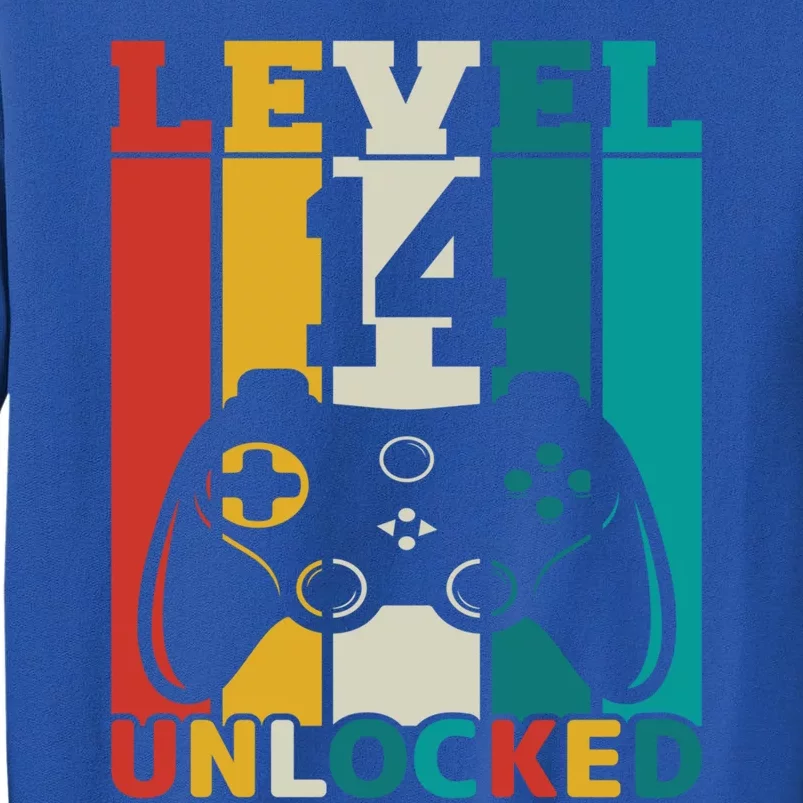 Level 14 Unlocked Video Game 14th Birthday Gamer Gift Tall Sweatshirt