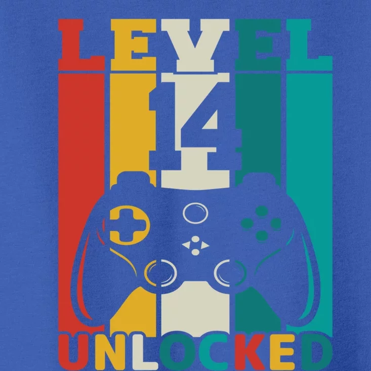 Level 14 Unlocked Video Game 14th Birthday Gamer Gift Toddler T-Shirt