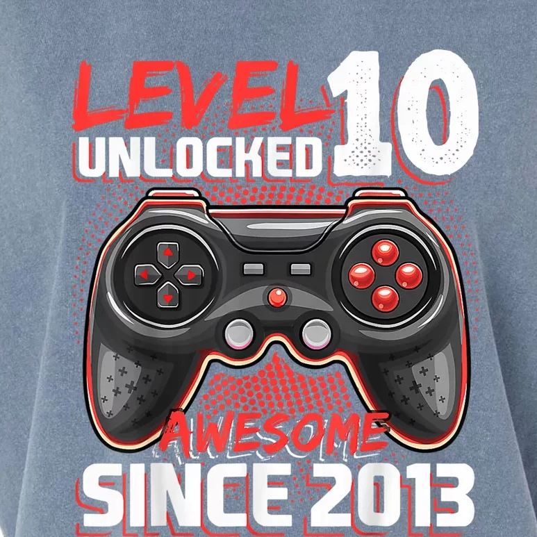 Level 10 Unlocked Awesome 2013 Video Game 10th Birthday Boy Garment-Dyed Women's Muscle Tee