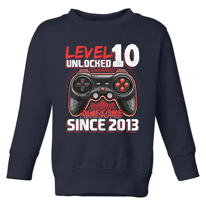 Level 10 Unlocked Awesome 2013 Video Game 10th Birthday Boy Toddler Sweatshirt