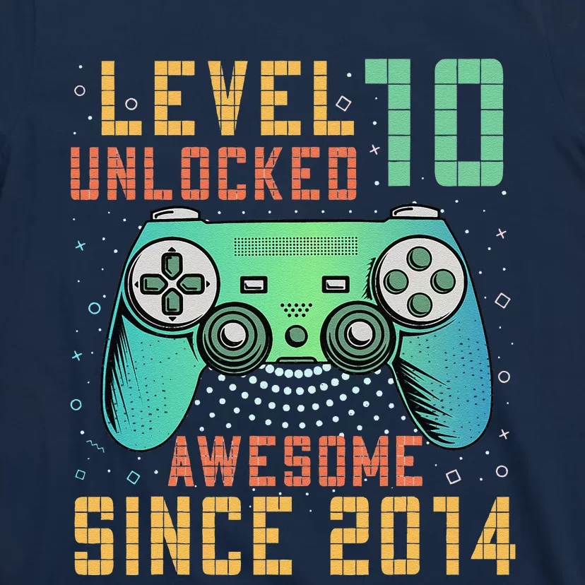 Level 10 Unlocked 10th Birthday 10 Year Old Gifts Gamer Bday T-Shirt