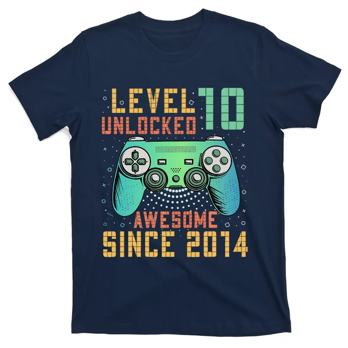 Level 10 Unlocked 10th Birthday 10 Year Old Gifts Gamer Bday T-Shirt