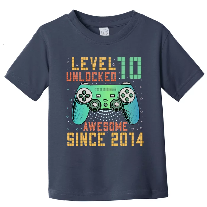 Level 10 Unlocked 10th Birthday 10 Year Old Gifts Gamer Bday Toddler T-Shirt