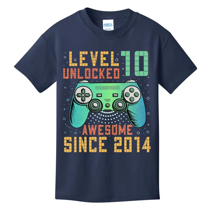 Level 10 Unlocked 10th Birthday 10 Year Old Gifts Gamer Bday Kids T-Shirt