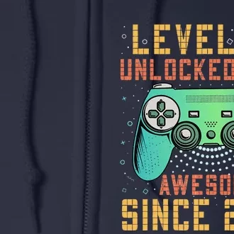 Level 10 Unlocked 10th Birthday 10 Year Old Gifts Gamer Bday Full Zip Hoodie