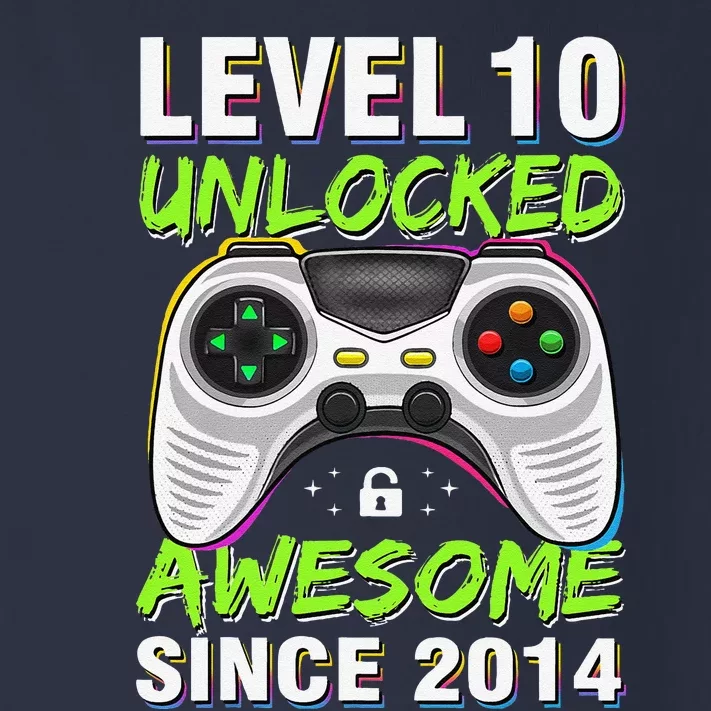 Level 10 Unlocked Awesome Since 2014 10th Birthday Gaming Toddler Long Sleeve Shirt