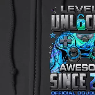 Level 10 Unlocked Awesome Since 2014 10th Birthday Gaming Full Zip Hoodie