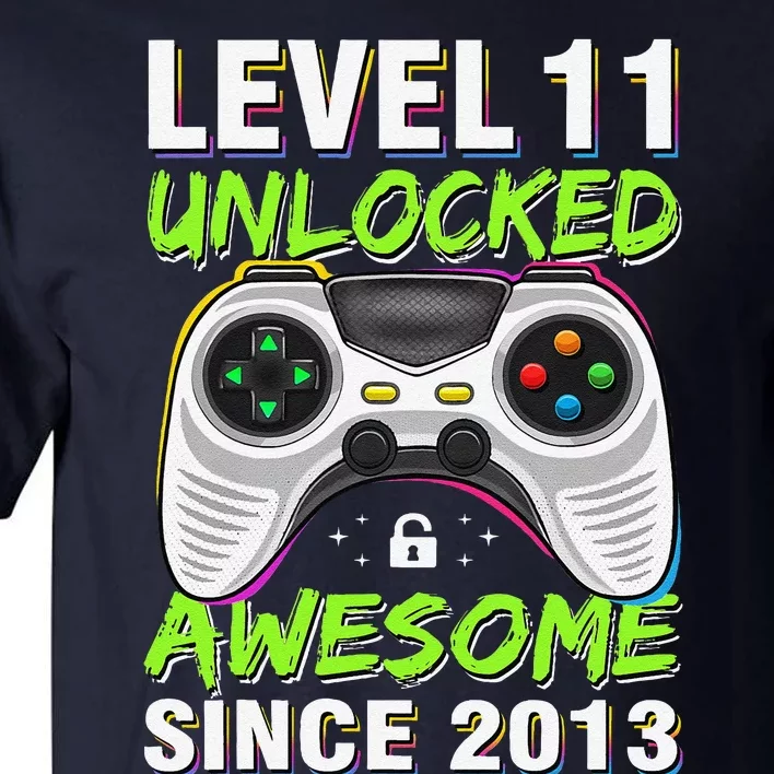 Level 11 Unlocked Awesome Since 2013 11th Birthday Gaming Tall T-Shirt