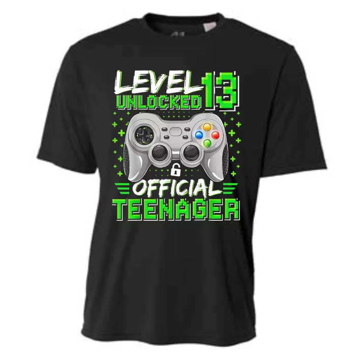 Level 13 Unlocked Teenager 13th Birthday Gamer Cooling Performance Crew T-Shirt