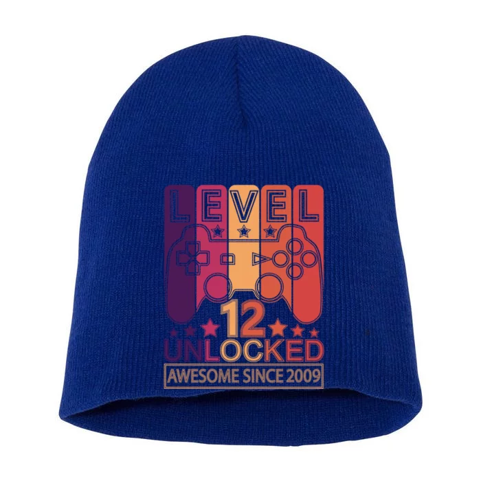 Level 12 Unlocked Awesome Since 2009 Gamer Gift Short Acrylic Beanie