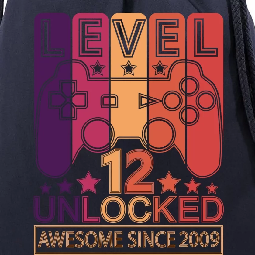 Level 12 Unlocked Awesome Since 2009 Gamer Gift Drawstring Bag