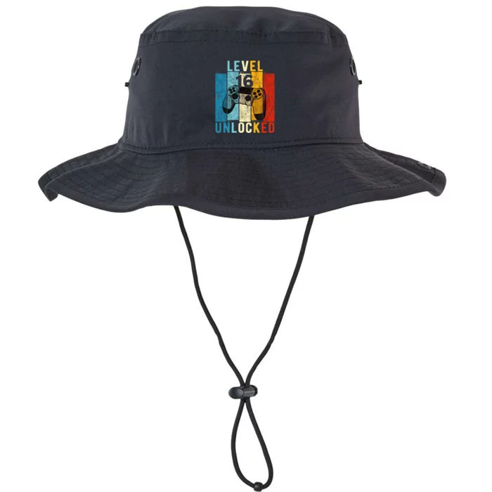 Level 16 Unlocked Video Gamer 16 Year Old 16th Birthday Gift Legacy Cool Fit Booney Bucket Hat