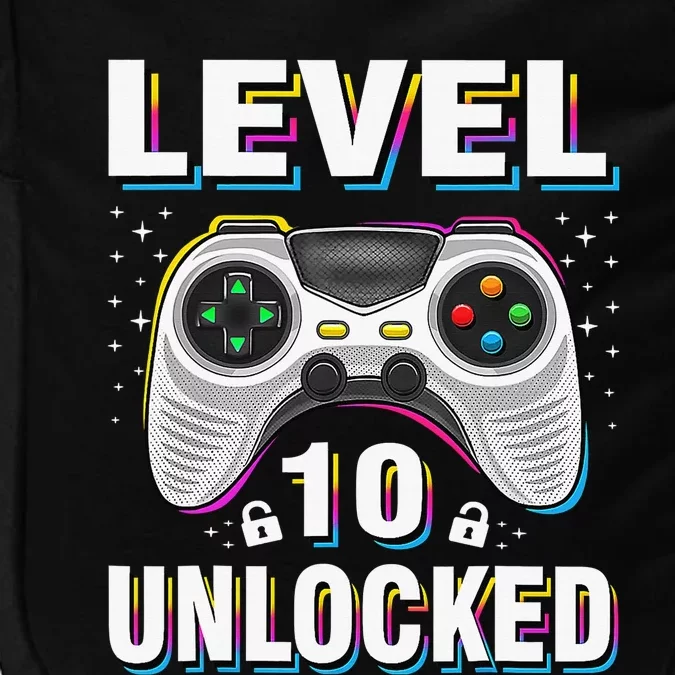 Level 10 Unlocked Video Game 10th Birthday Gamer Gifts Boys Impact Tech Backpack