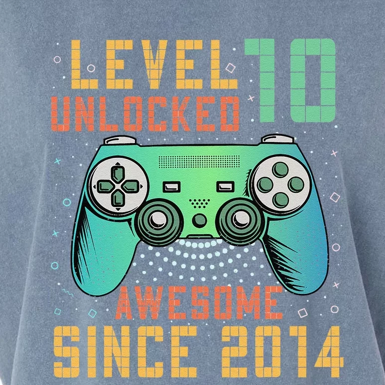 Level 10 Unlocked 10th Birthday 10 Year Old Gifts Gamer Bday Garment-Dyed Women's Muscle Tee