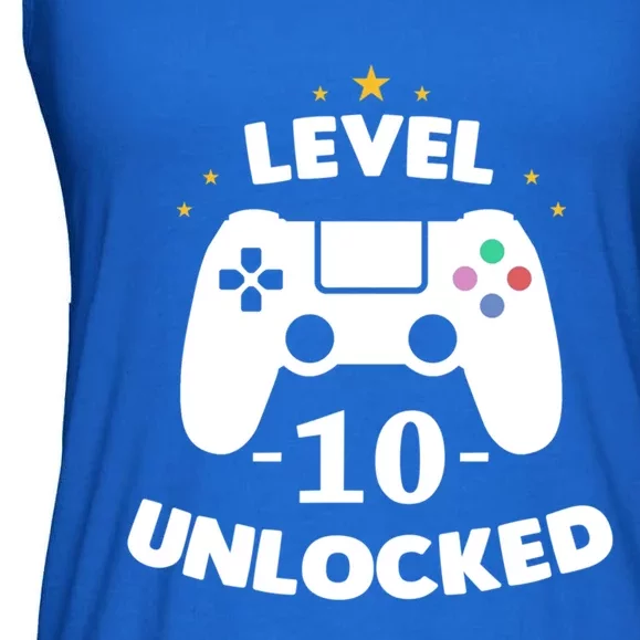 Level 10 Unlocked Video Games 10th Birthday Party Gift Idea Gift Ladies Essential Flowy Tank