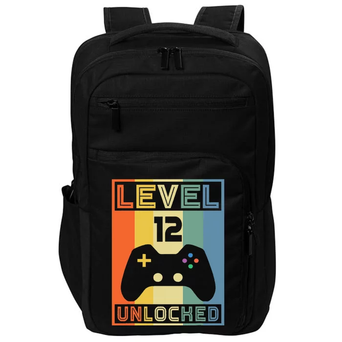 Level 12 Unlocked Video Gamer 12th Birthday Gaming Gift Impact Tech Backpack