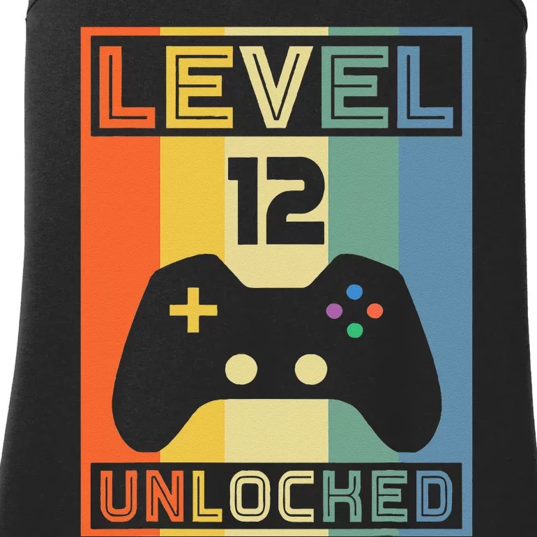 Level 12 Unlocked Video Gamer 12th Birthday Gaming Gift Ladies Essential Tank