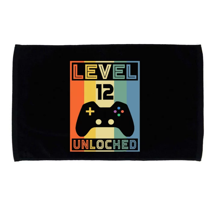 Level 12 Unlocked Video Gamer 12th Birthday Gaming Gift Microfiber Hand Towel