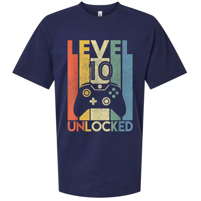 Level 10 Unlocked Shirt Funny Video Gamer 10th Birthday Gift Sueded Cloud Jersey T-Shirt